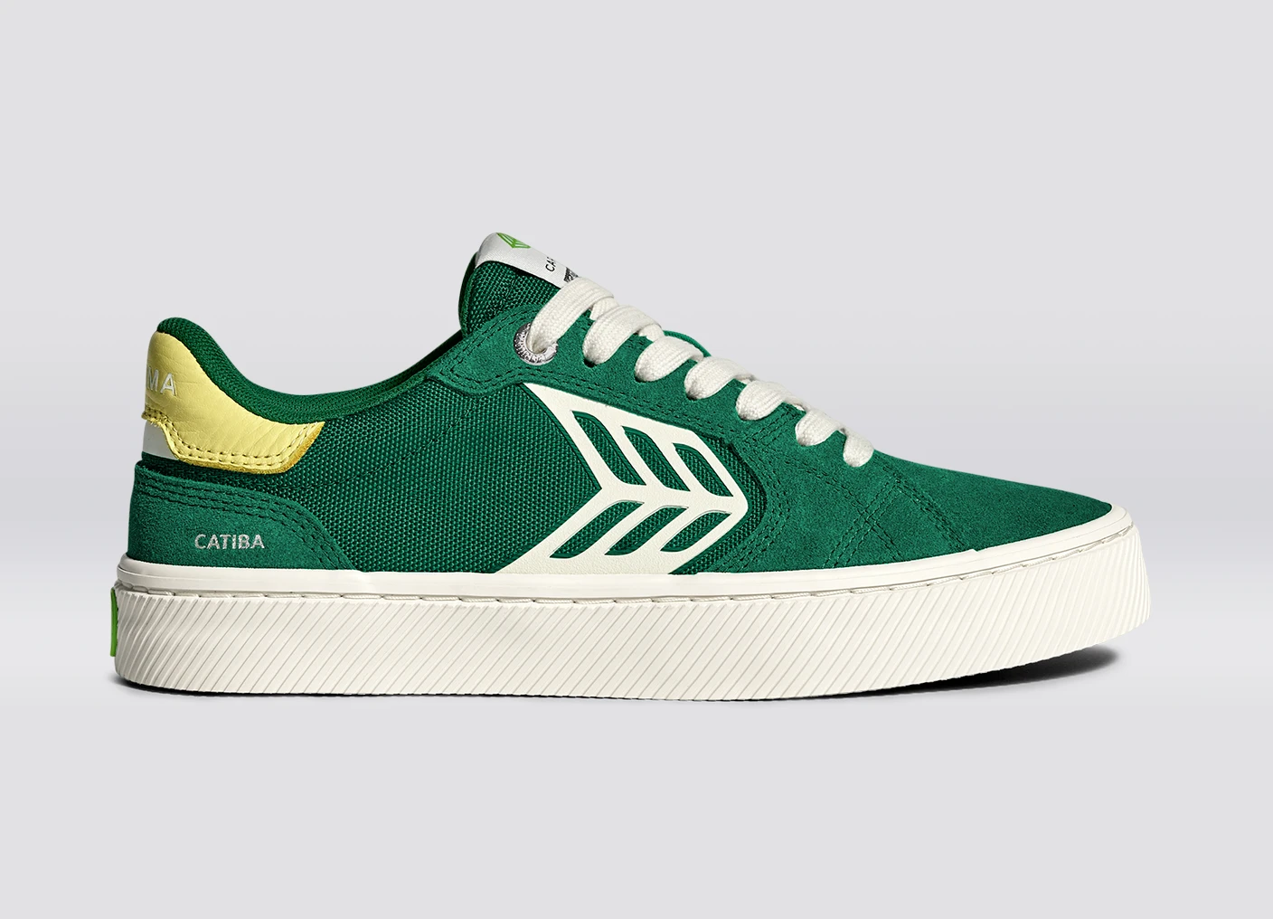 CATIBA PRO 2.0 Forest Green Suede and Cordura Ivory Logo Lemonade Sneaker