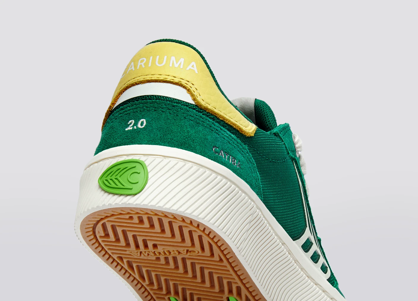 CATIBA PRO 2.0 Forest Green Suede and Cordura Ivory Logo Lemonade Sneaker
