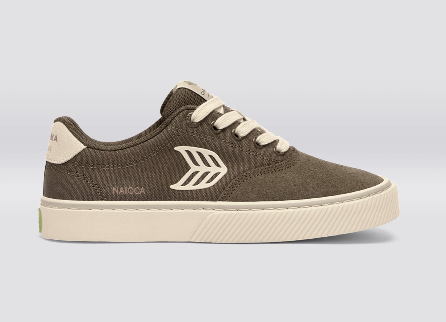 NAIOCA Stripe Suede and Canvas Teak