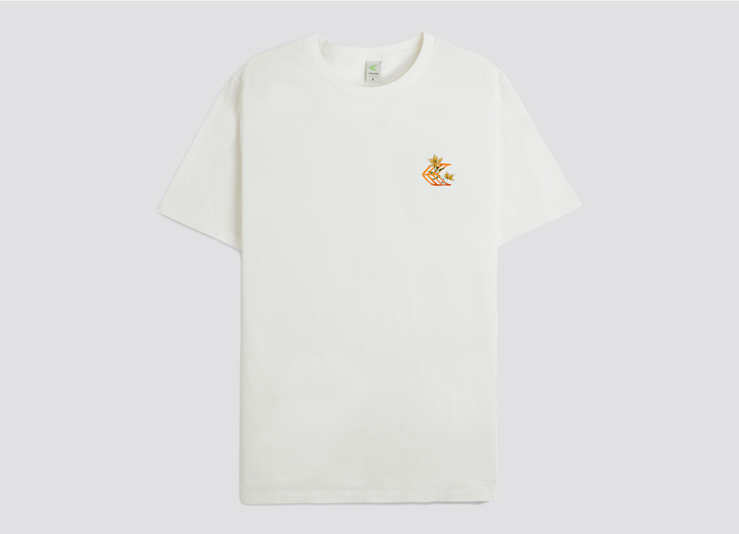 T-Shirt Off White Floral Surfboard